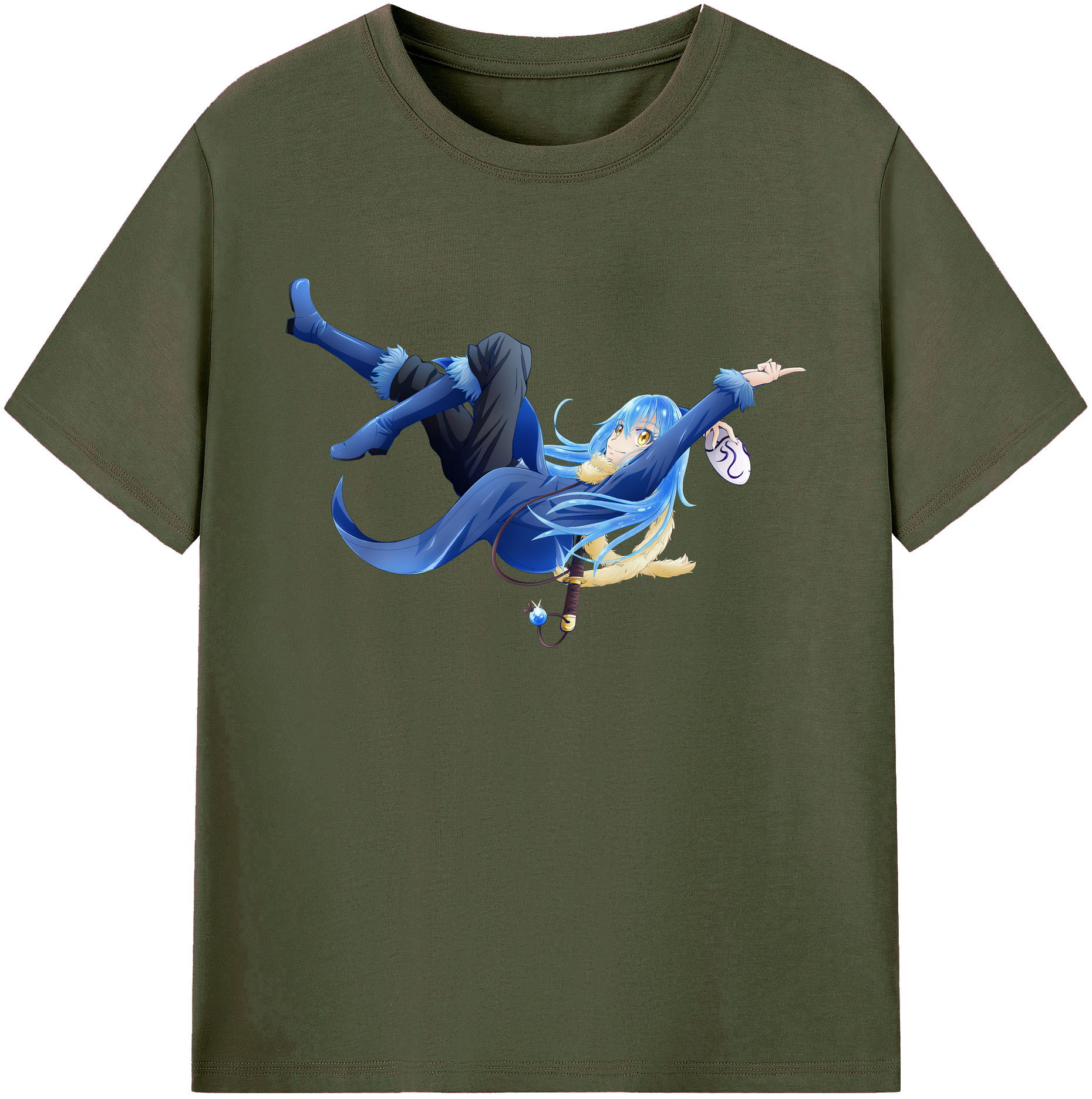 （画像用） 転スラ Regarding Reincarnated to Slime 綿100％ メンズ半袖Tシャツ｜肌触りやわらか＆通気性